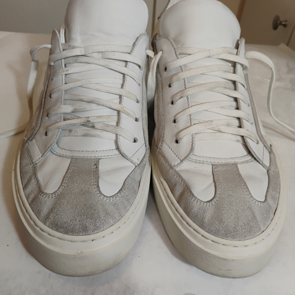 Ferragamo Noris Leather Suede Gancio Sneakers Size 11M - Picture 13 of 16